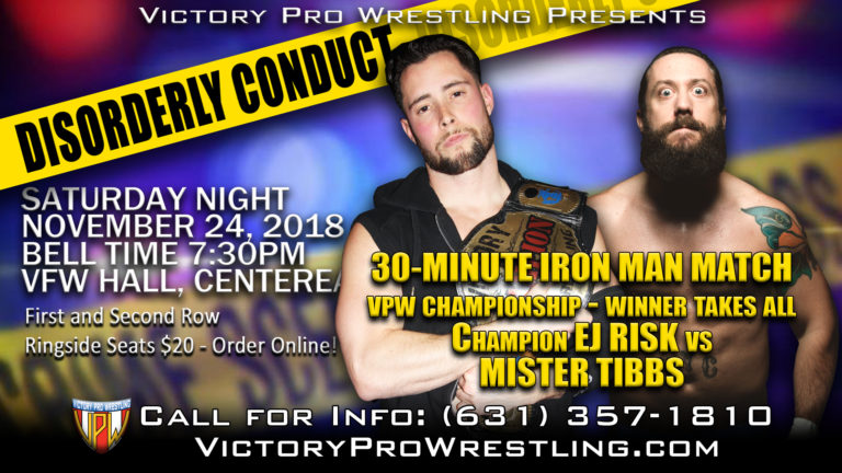 Ironman match to determine VPW Champion at Disorderly Conduct